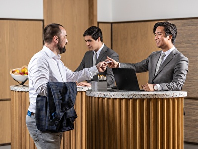 Front Office in the luxurious and renovated Notiz Hotel Leeuwarden